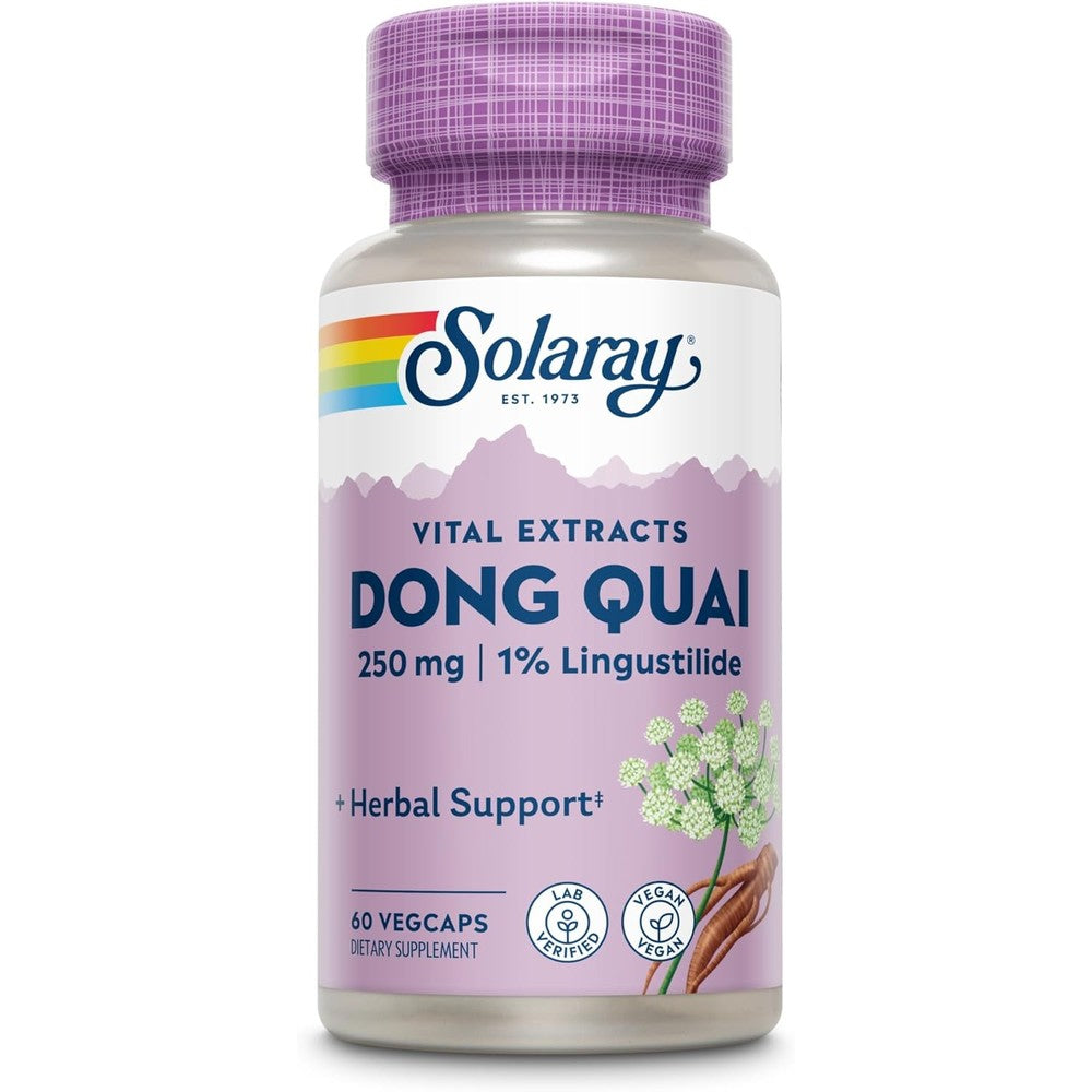 Solaray Dong Quai Root Extract 60 capsules front bottle view