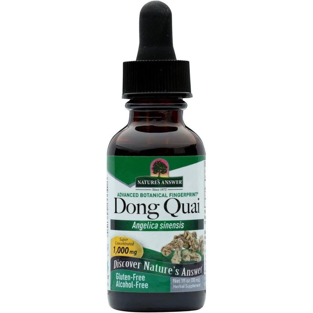 Nature's Answer Dong Quai Women's Support Liquid Extract front view for female hormonal balance