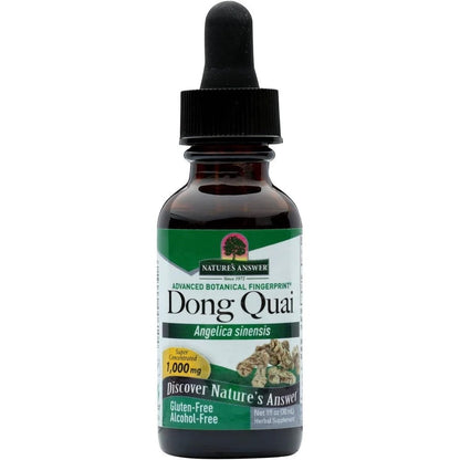 Nature's Answer Dong Quai Women's Support Liquid Extract front view for female hormonal balance