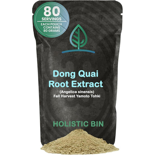 Holistic Bin Dong Quai Root Powder Extract front view pouch for women wellness