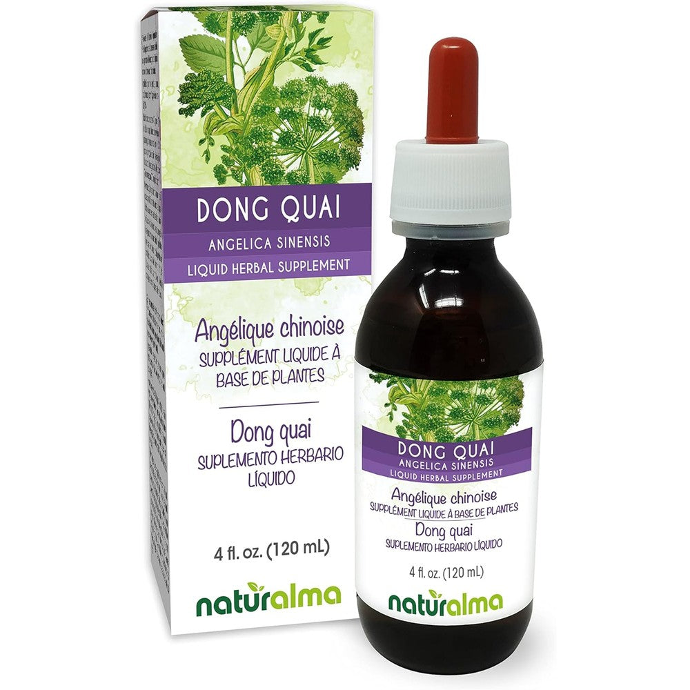 Naturalma Dong Quai Tincture front view showing the four fluid ounce bottle packaging.