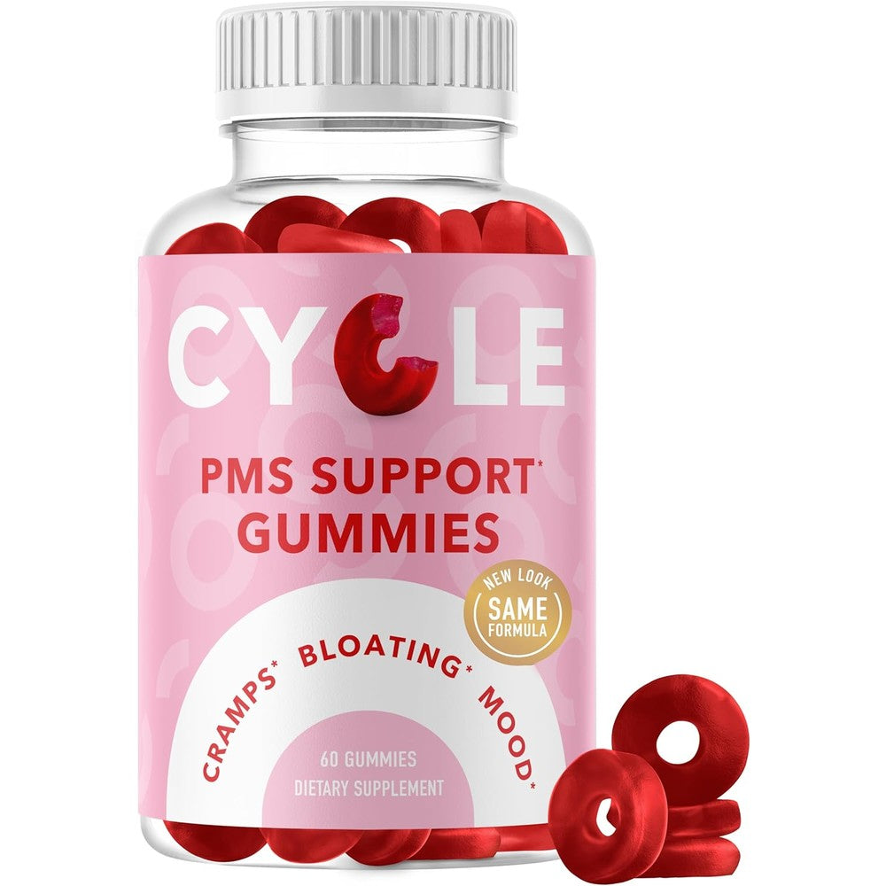 SMNutrition Cycle PMS Relief Support Gummies front bottle view for hormone balance