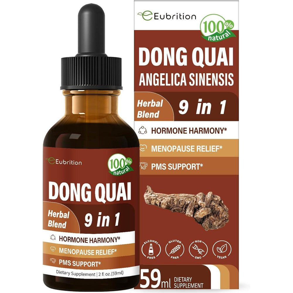 Eubrition Dong Quai Liquid Supplement front view bottle for women hormone harmony