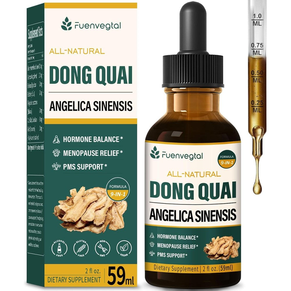 Fuenvegtal Dong Quai drops front view for women hormonal support