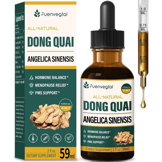 Fuenvegtal Dong Quai drops front view for women hormonal support