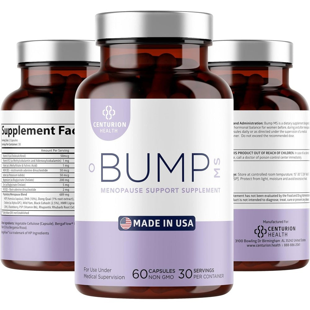 Centurion Health Bump MS Menopause Support 60 capsules front bottle view
