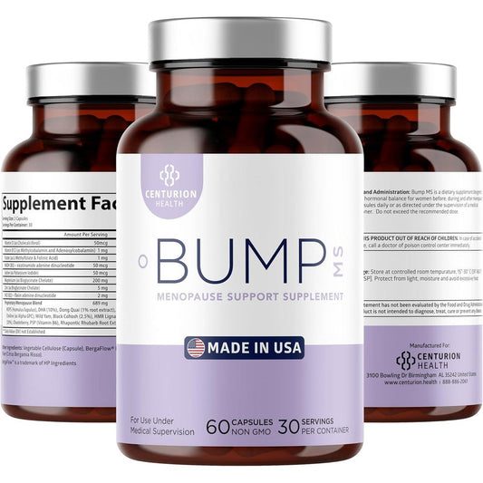 Centurion Health Bump MS Menopause Support 60 capsules front bottle view