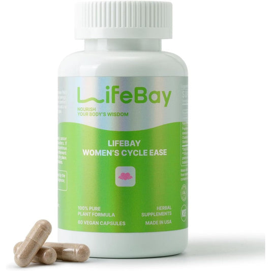 LifeBay Womens Cycle Ease PMS supplement front view bottle