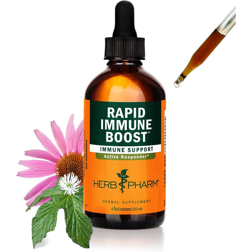 Herb Pharm Organic Rapid Immune Boost 4 Fluid Ounces front view
