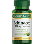 Nature's Bounty Echinacea 400mg capsules for immune wellness support