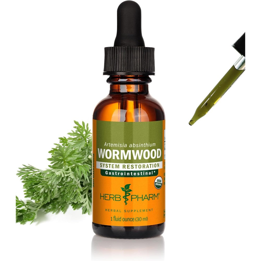 Herb Pharm Certified Organic Wormwood Liquid Extract bottle front view