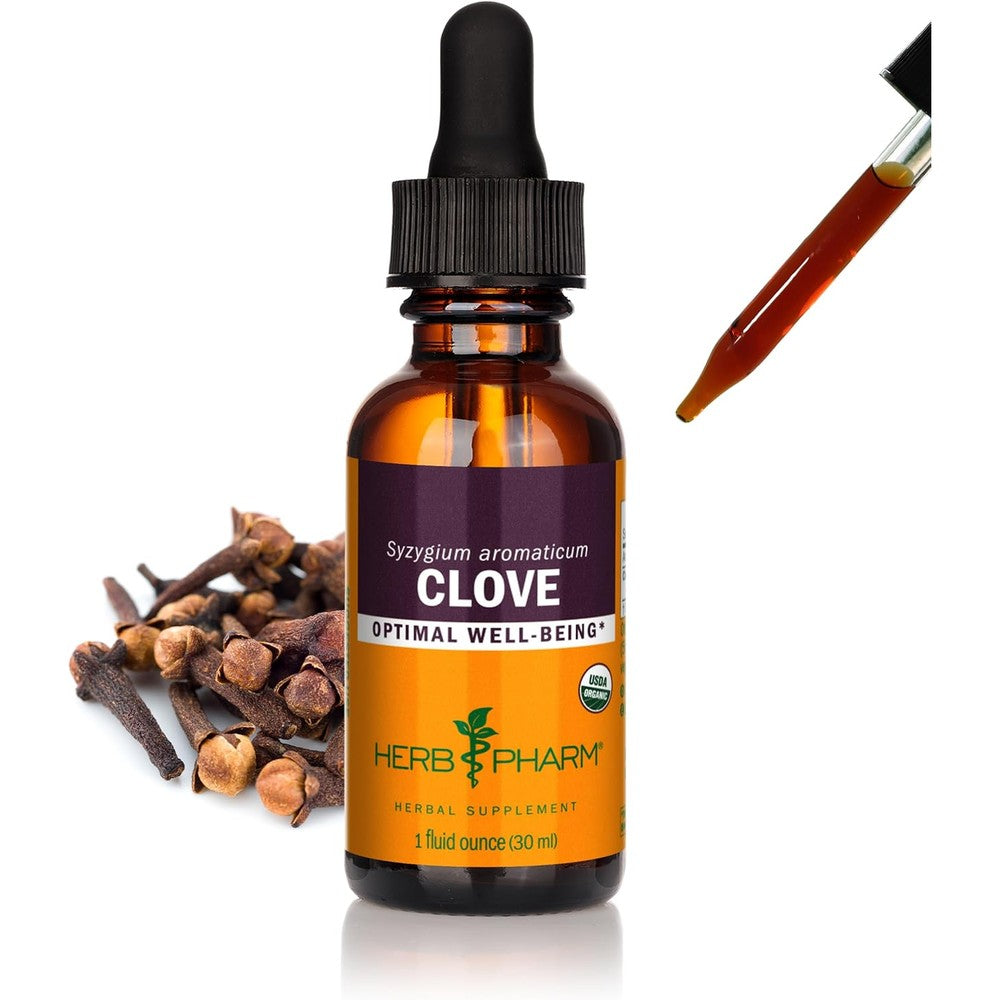 Herb Pharm Certified Organic Clove Liquid Extract front view