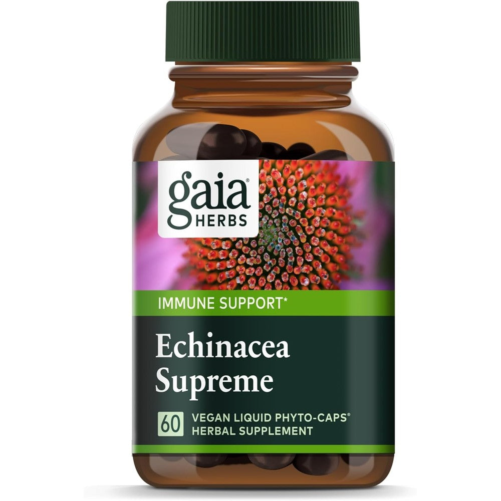 Gaia Herbs Echinacea Supreme immune support bottle front view