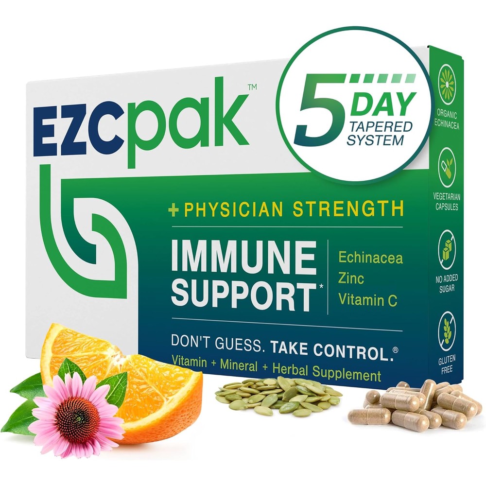 EZC Pak 5-Day Tapered Immune Support box front view