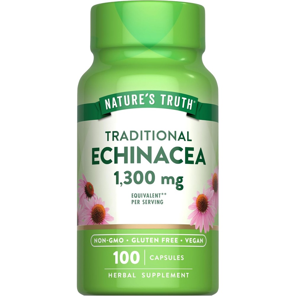 Nature's Truth Echinacea Extract 1300mg front view