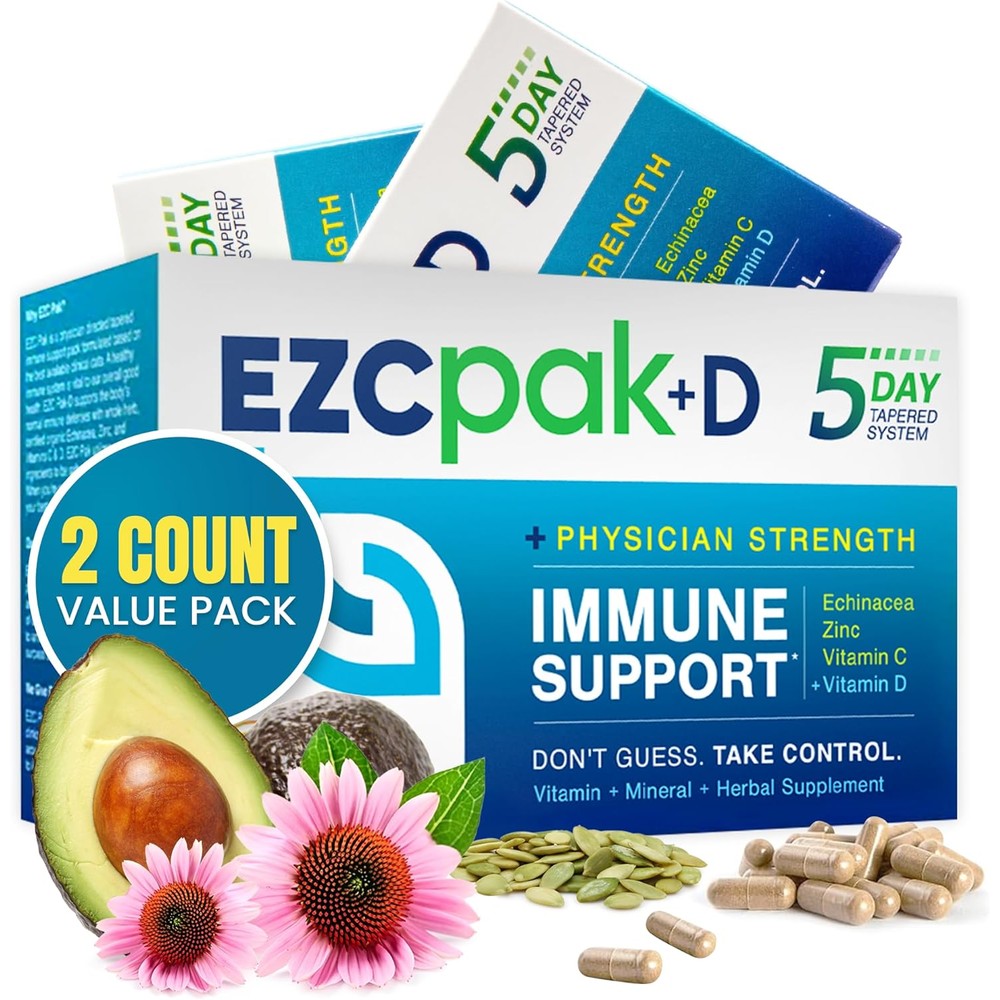 EZC Pak 5-Day Tapered Immune Support Supplement front packaging view
