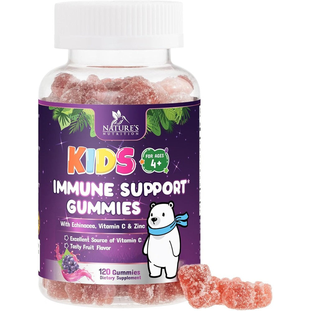 Nature's Nutrition Kids Immune Support Gummies bottle front view