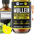 Herbify Mullein Drops Lung Cleanse bottle front view for respiratory support.