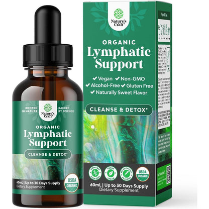 Natures Craft Organic Lymphatic Drainage Drops bottle front view