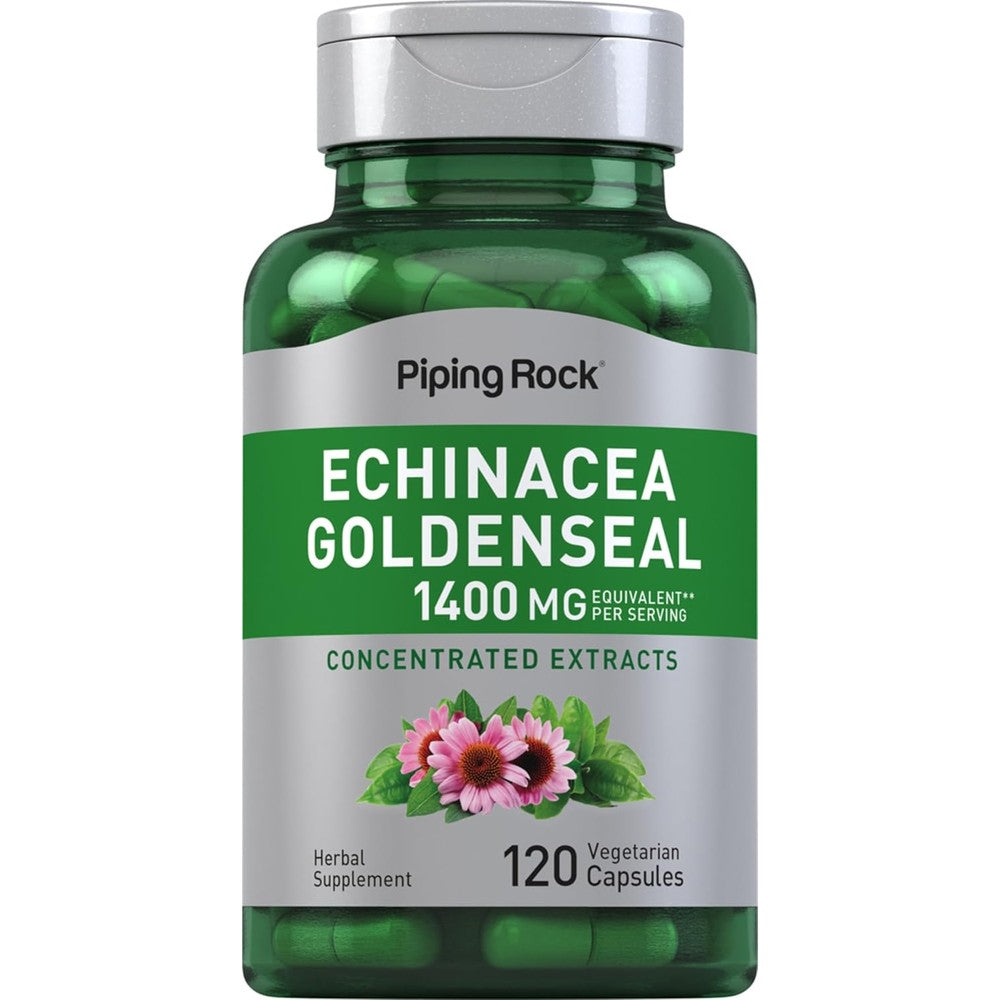 Piping Rock Echinacea Goldenseal Root 1400 milligram front view