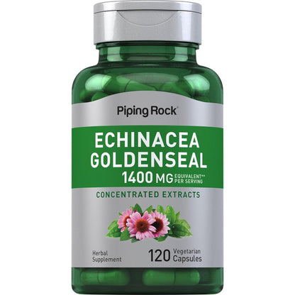 Piping Rock Echinacea Goldenseal Root 1400 milligram front view