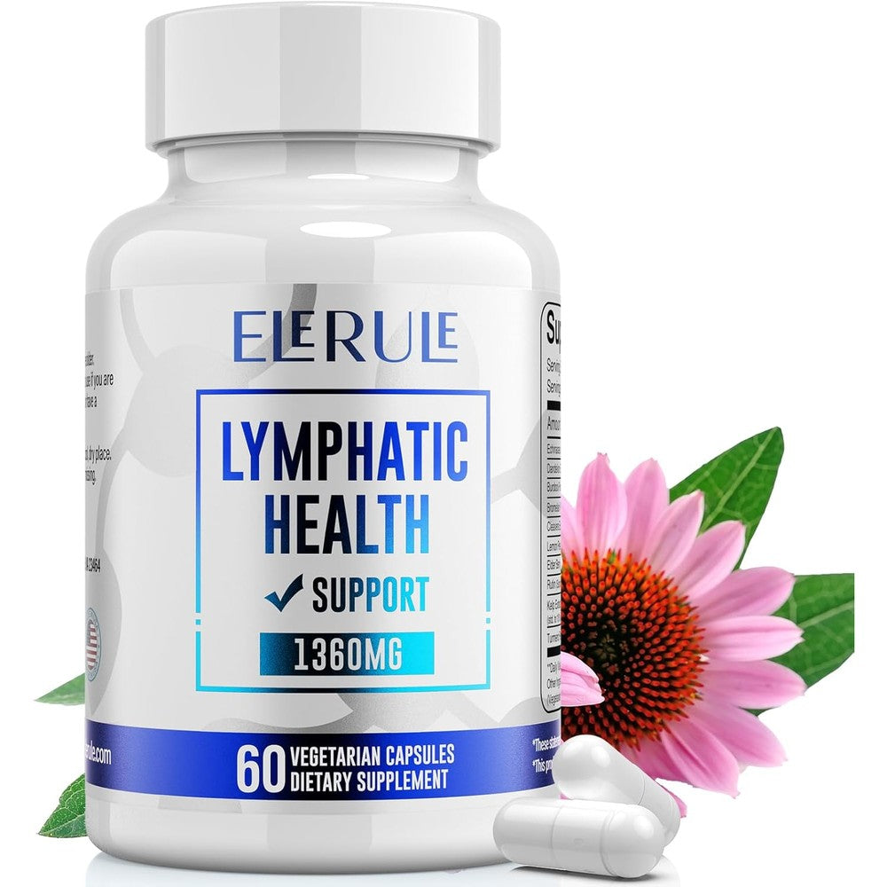 Elerule Lymphatic Drainage Supplement bottle front view for immune support