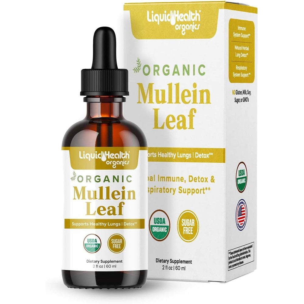 Liquidhealth USDA Organic Mullein Leaf Extract bottle front view