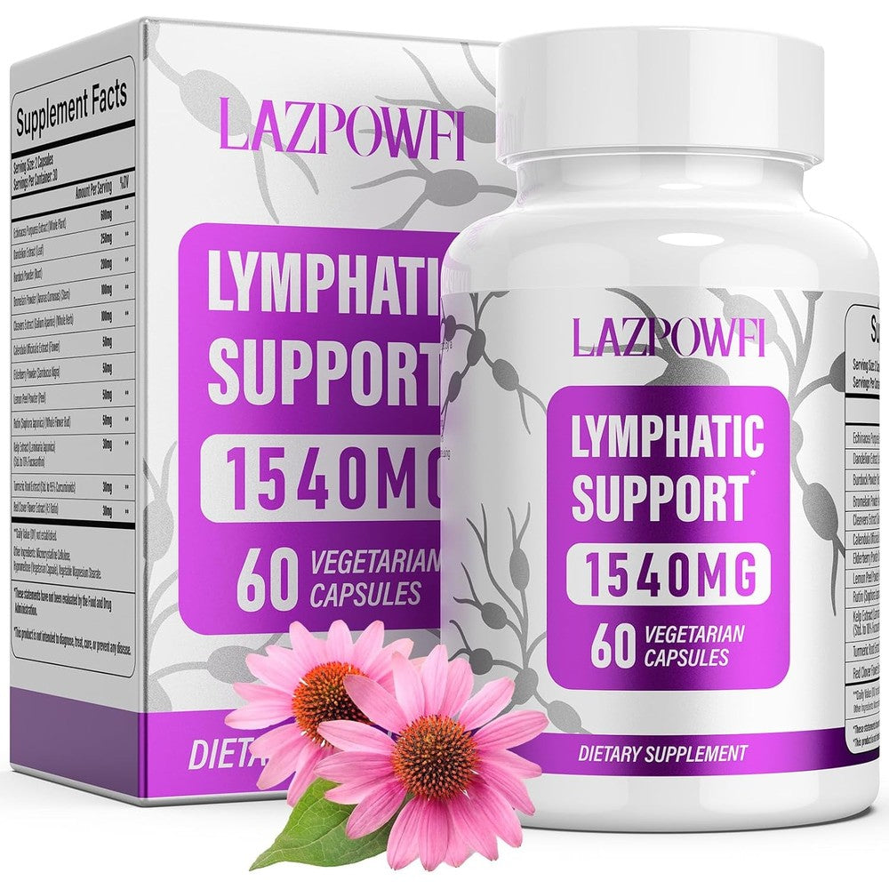Lazpowfi Lymphatic Drainage Supplement bottle front view