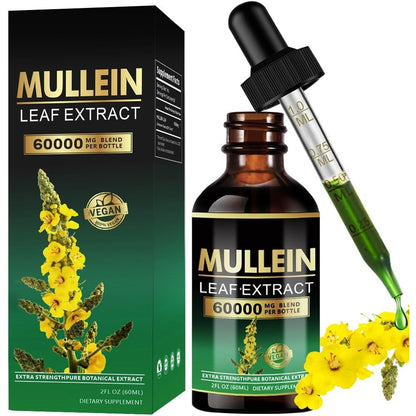 Ankuy Mullein Drops for Lungs front bottle view for respiratory health