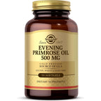 Solgar Evening Primrose Oil 500mg 90 softgels bottle front view for hormonal balance.