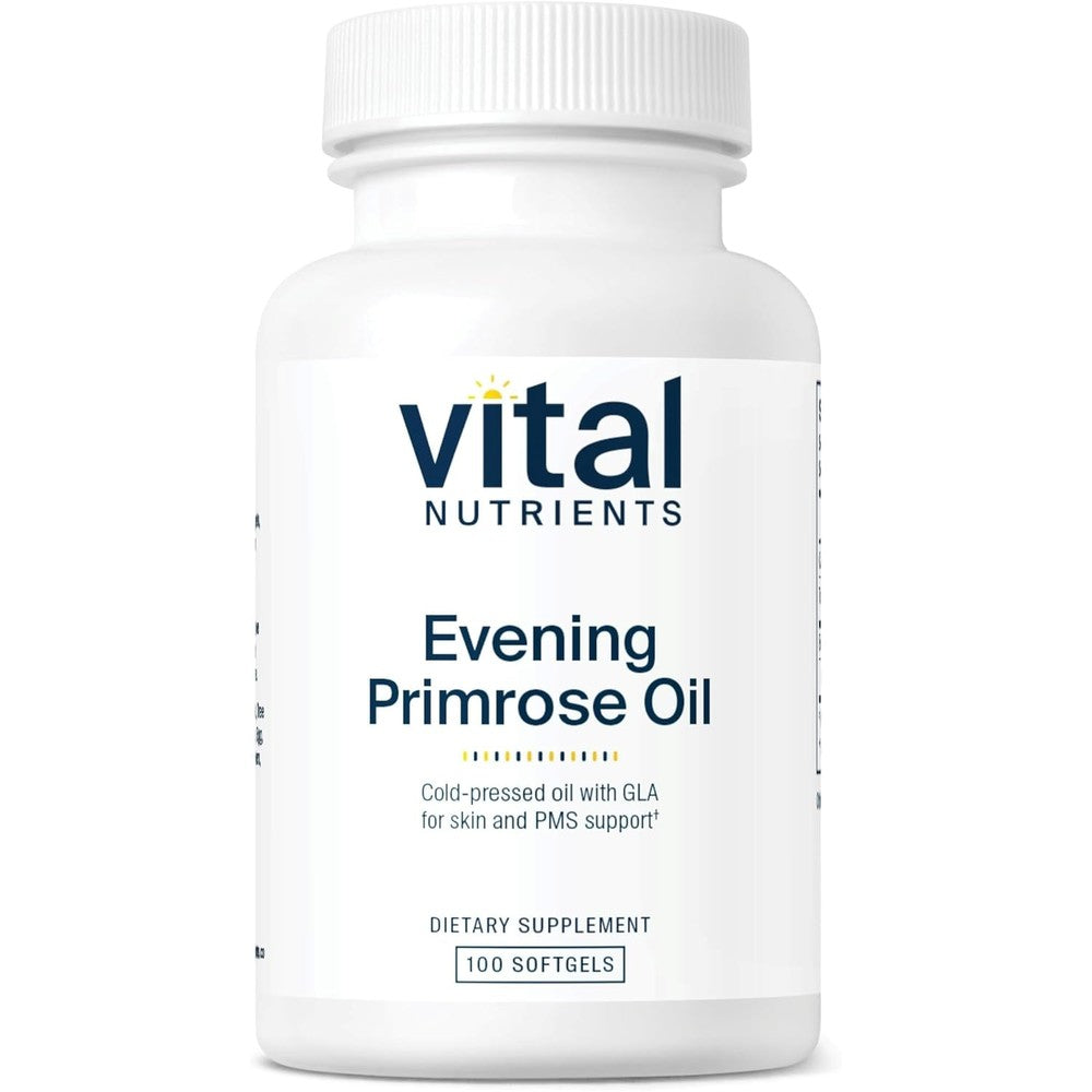 Vital Nutrients Evening Primrose Oil 1000mg 100 softgels bottle front view