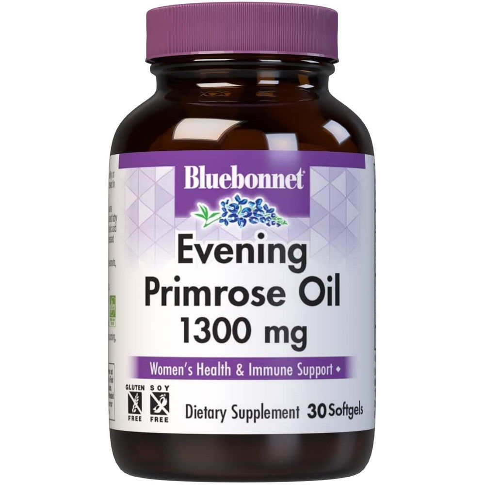 Bluebonnet Evening Primrose Oil 1300mg 90 softgels bottle front view authentic women wellness supplement