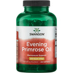Swanson Evening Primrose Oil 500 Milligrams 250 Softgels bottle front view for hormonal support