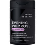 Sports Research Evening Primrose Oil 1300mg bottle front view showing 120 liquid softgels label