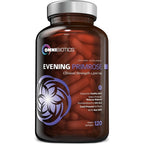 OmniBiotics Organic Evening Primrose Oil 1500mg bottle front view showing authentic USA packaging.