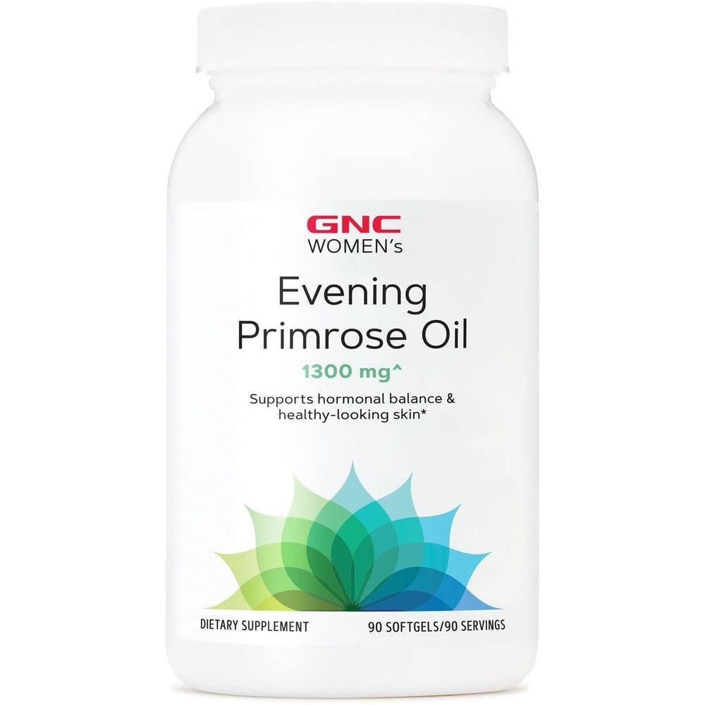 GNC Women's Evening Primrose Oil 1300mg 180 softgels bottle front view