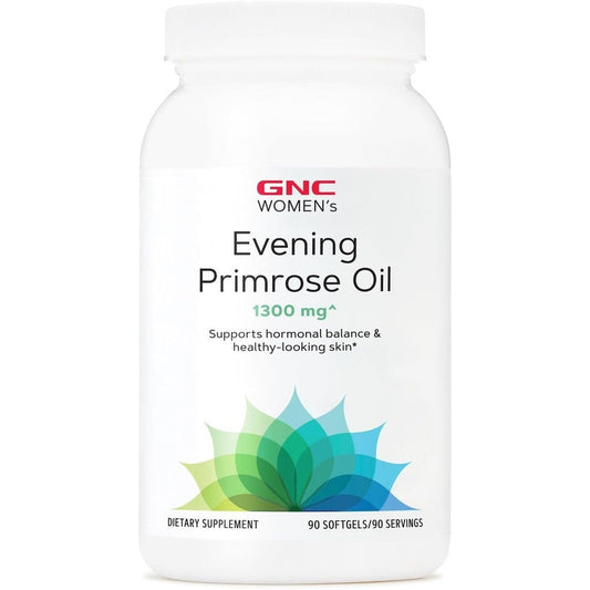 GNC Women's Evening Primrose Oil 1300mg 180 softgels bottle front view
