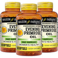 Mason Natural Evening Primrose Oil 1000mg bottle front view showing authentic USA import labeling.