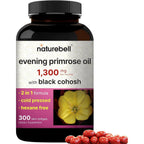 NatureBell Evening Primrose Oil with Black Cohosh bottle front view for women health support