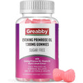 Greabby evening primrose oil gummies front bottle view showing sixty count vitamins