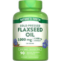 Nature's Truth Organic Flaxseed Oil 3000mg 90 softgels front bottle view