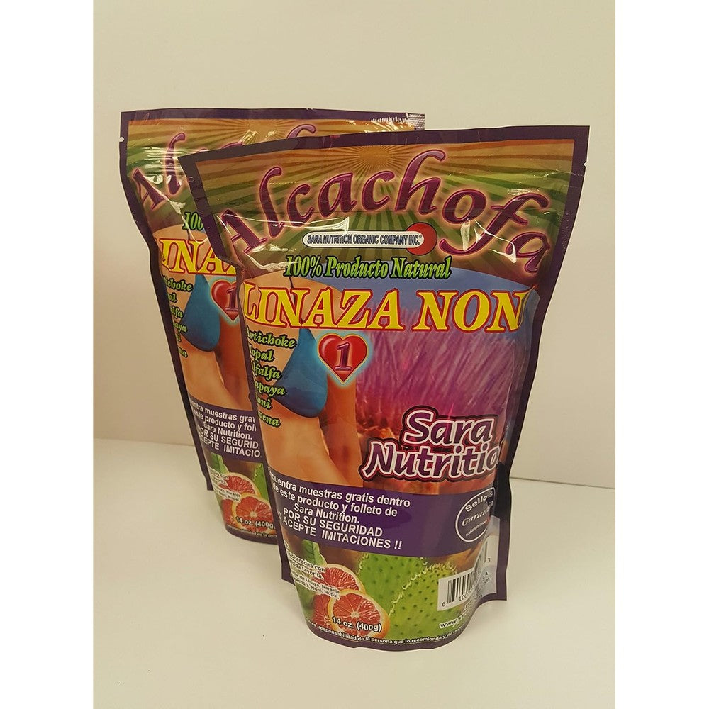 Sara Nutrition Organic Flax Seed Natural Detox twin pack front view for digestive wellness