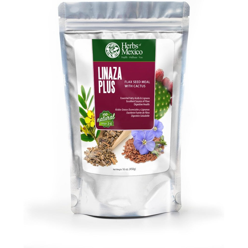 Herb Emporium Linaza Plus Blend front view authentic digestive support supplement powder.