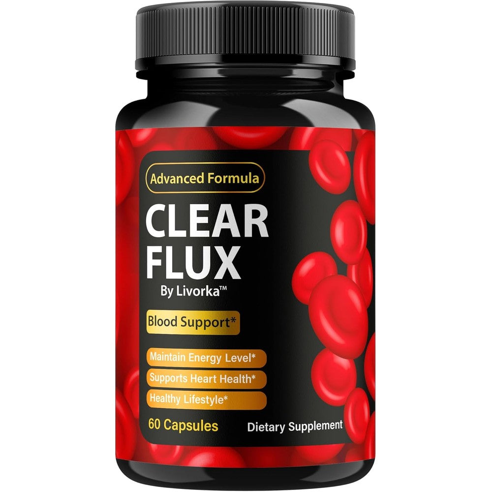 Pharmagetics Clear Flux Advanced Blood Health Support 60 capsules front view