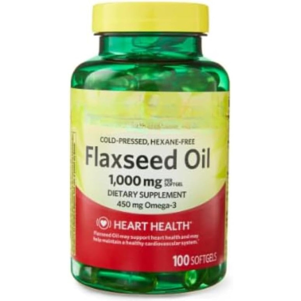 SEDLAV Flaxseed Oil 1000 milligram dietary supplement bottle front view