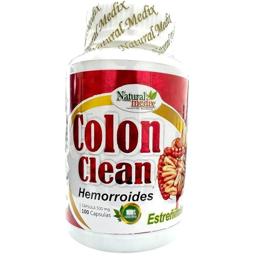 Natural Medix Colon Cleanse Detox Premium Digestive Support 100 capsules front view showing the supplement bottle.