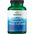 Swanson Bilberry Eyebright Vision Complex bottle front view for eye health supplement.