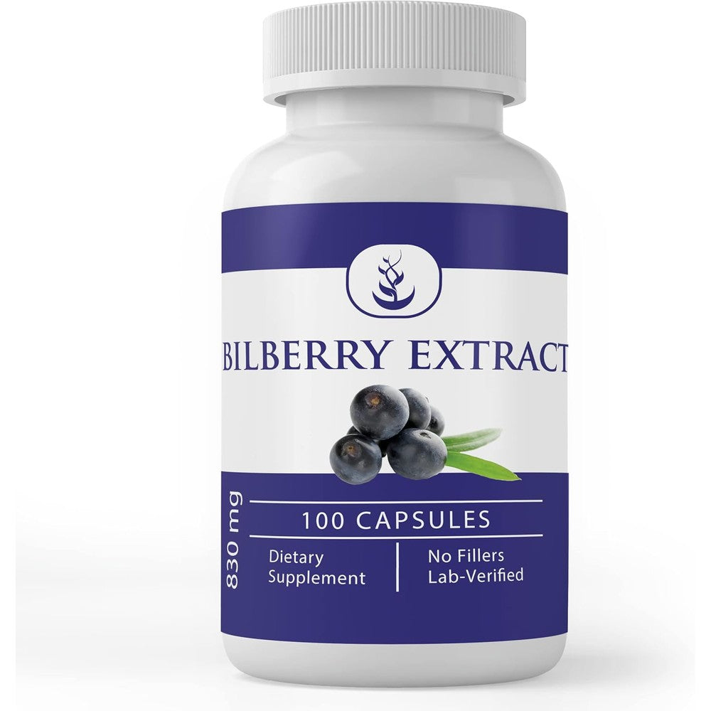 Pure Original Ingredients Bilberry Extract 100 Capsules front view premium antioxidant supplement