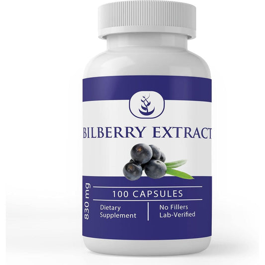 Pure Original Ingredients Bilberry Extract 100 Capsules front view premium antioxidant supplement