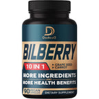 DEDICAD Bilberry 10in1 eye supplement bottle front view showing ninety vegetarian capsules for vision care.
